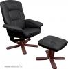 PET relax fotel s lbtart fekete mahagni