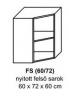 ZILLE FS 60x60 as fels nyitott sarok elem