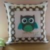 Baglyos dszprna Dekorci Baba mama gyerek Festszet Patchwork foltvarrs Kzzel festett dszprna huzat 47x47 cm es Az eleje frzzel blelve tltprna rendelhet hozz 10 Meska
