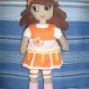 Narancsvirg Baba mama gyerek Jtk Baba jtk Baba babahz Baba s bbkszts Varrs Sajt tervezs minta alapjn ksztettem Eperke bartnjt Narancsvirgot Kb 41 cm magas a baba Meska