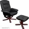 PET relax fotel s lbtart fekete mahagni