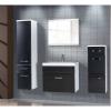 Evo modern frdszoba btor fehr MDF szrke metl magasfny A fenti r tartalmazza a mosdtlat s a tkrt is Komplett frdszoba btor szett Rendezze be frdszobjt modern btorelemekkel a lehet