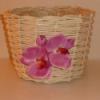 Orchides fehr kasp jrafelhasznlt anyagbl Otthon lakberendezs Kasp virgtart vza kors cserp Fons csuh gykny stb jrahasznostott alapanyagbl kszlt termkek Orchideval dsztett feh