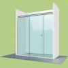 VARIOGLASS Keret nlkli tolajt V3 as szria 240x200 cm vztiszta veggel Szria mretek 180x200 cm 200c200 cm