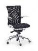 Lenox Plus irodaszk 56 500 58 58 94 102cm lyukacsos hls szvet aluminium fekete