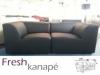 Fresh fekete textilbr elemes kanap
