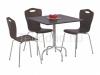 Elegns megjelens tkezgarnitra Wenge sznnek ksznheten modern berendezs tkezkben s konyhkban remekl mutat Laminlt btorlapbl ksztett fmvzas asztal s hozz jr 4 darab szintn w