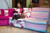 Pink Fehr Virgos ExtraPlss Sarok Kanap lgarnitra Puffal