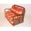 Rattan kanap mz s barna sznekben kinyithat kanap mret 140 85 75 185