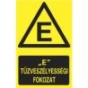 Horganyzott lemez 160x250mmE tzveszlyessgi fokozat