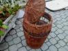 Rattan fonott Kosr trol eredeti kzzel ksztett fonatokkal fedele lenyithat szells Frdszobai szennyes tartnak vagy