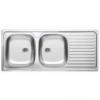 Classic inox mosogat 2 medence csepptlca N 138 Rozsdamentes mosogat Teljes mret 1160 X 500 mm Medence mret 350 X 400 X 150 mm Szifonnal s leeresztvel egytt 0 6 mm