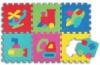 A csomag 6db klnbz szn szivacs puzzle t ngyzetet tartalmaz amelyek mrete 30x30x1 4 cm