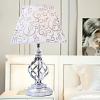 Modern minimalista stlus asztali lmpa Twisted Metal reges llvny Fabric Shade