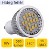 Gu10 foglalat SMD spot ledes izz az 50 wattos hagyomnyos izzk fnyerejnl ersebben vilgt Hideg fehr fny led spot izz nagy 140 fokos vilgtsi szggel