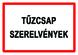 Tzcsap szerelvnyek manyag tbla