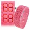 j Jegeslva stlus piros LED es Unisex csuklpnt karra Pink sznben PlasticLavaf