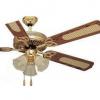 Eszttikus fnyes rz szn mennyezeti ventiltor 3 fokozat hzzsinros kapcsolval hbiztostkkal 4 lmpval 4 falaptos 5400m3 h 60W Lapt tmr 1300mm